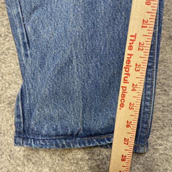 Levi's Strauss Signature Cropped Jeans Men Size 46x32 Blue Denim - Picture 5 of 11